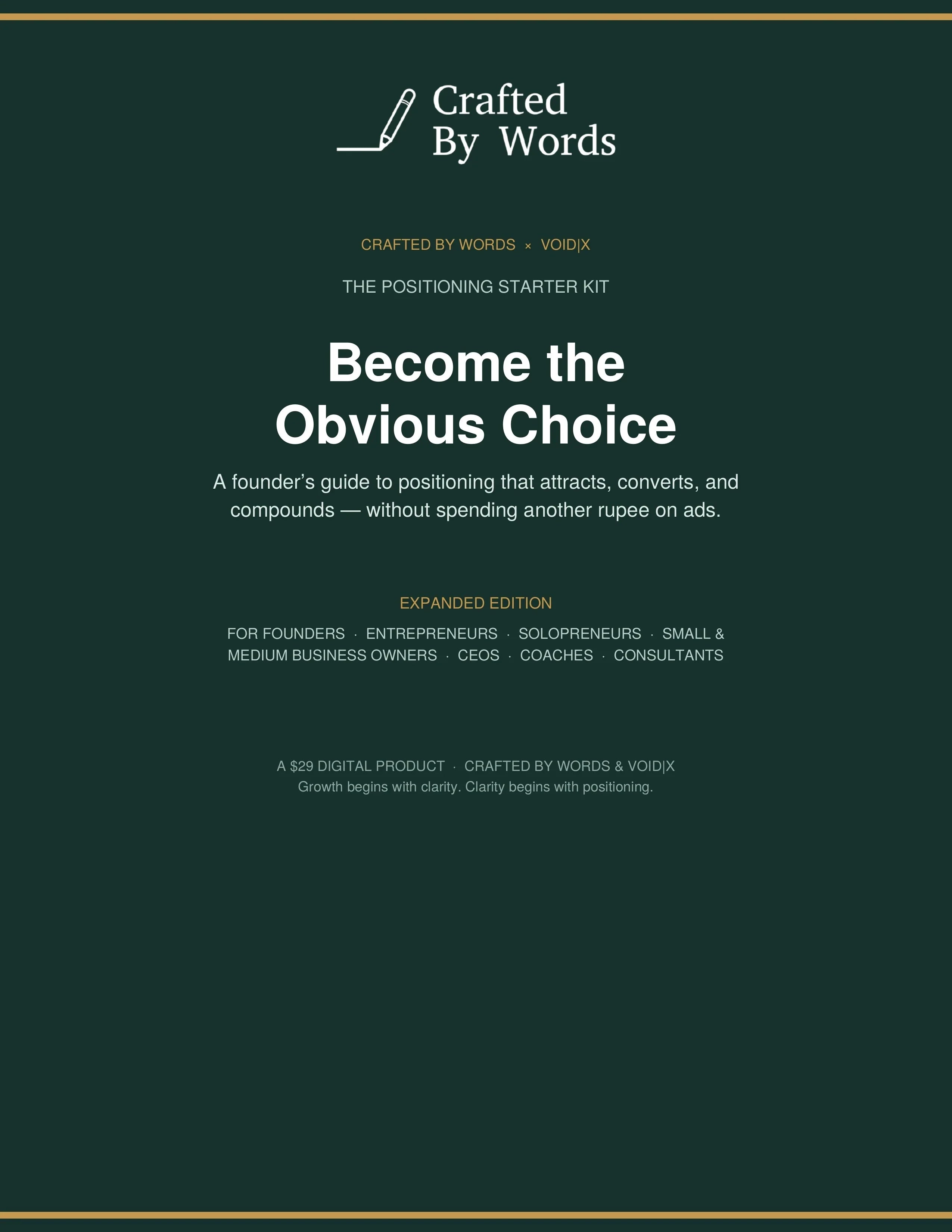 Become the Obvious Choice: Positioning Starter Kit for Founders & Entrepreneurs — Digital Product